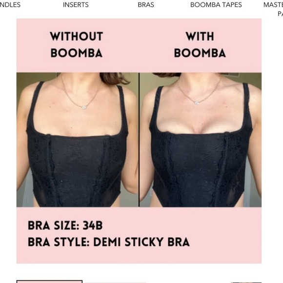 Boomba Demi boost sticky bra • New in Box • Beige • Size F - Picture 2 of 9